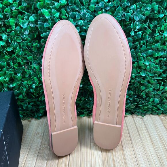EUC Banana Republic Leather Easy Ballet Flat Sz 8 Canyon Clay Suede - Picture 4 of 9